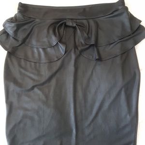 Tight black skirt with tiered waist
